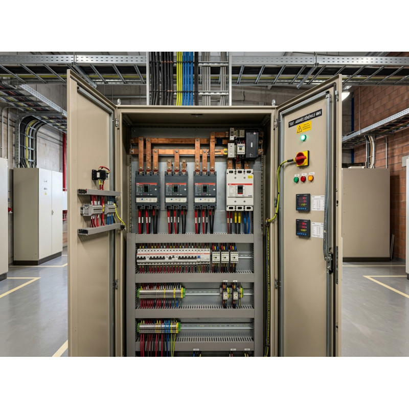 Armoire Électrique Industrielle & Disjoncteurs Forte Puissance (TGBT d'Occasion)